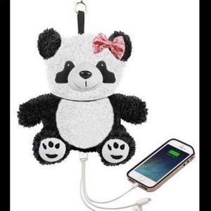 PLUSH PANDA PORTABLE CHARGER POWER BANK BAG CHARM